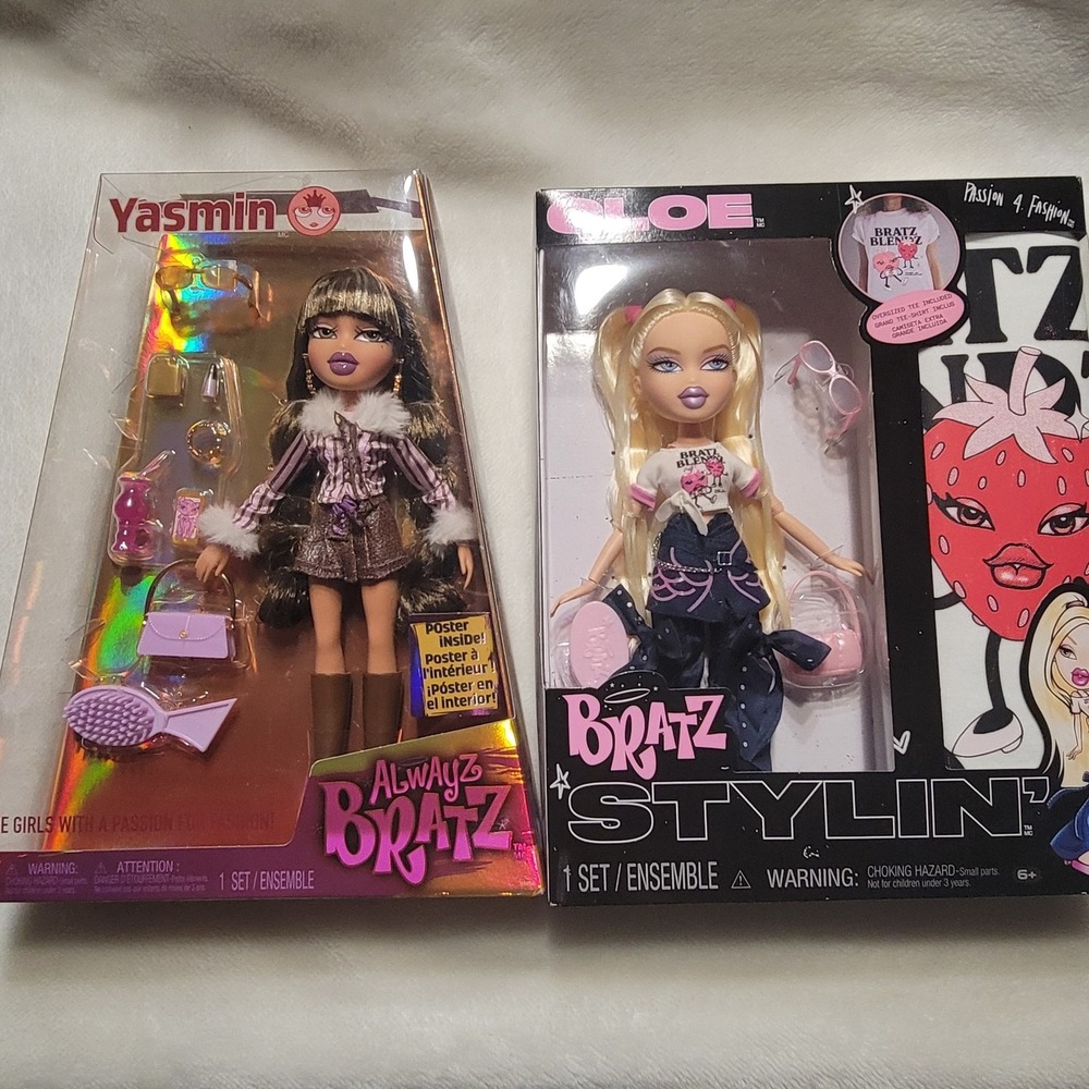Bratz Doll Lot of 2 NIB: (1) Alwayz Bratz Yasmin + (1) Bratz Stylin' Cloe New